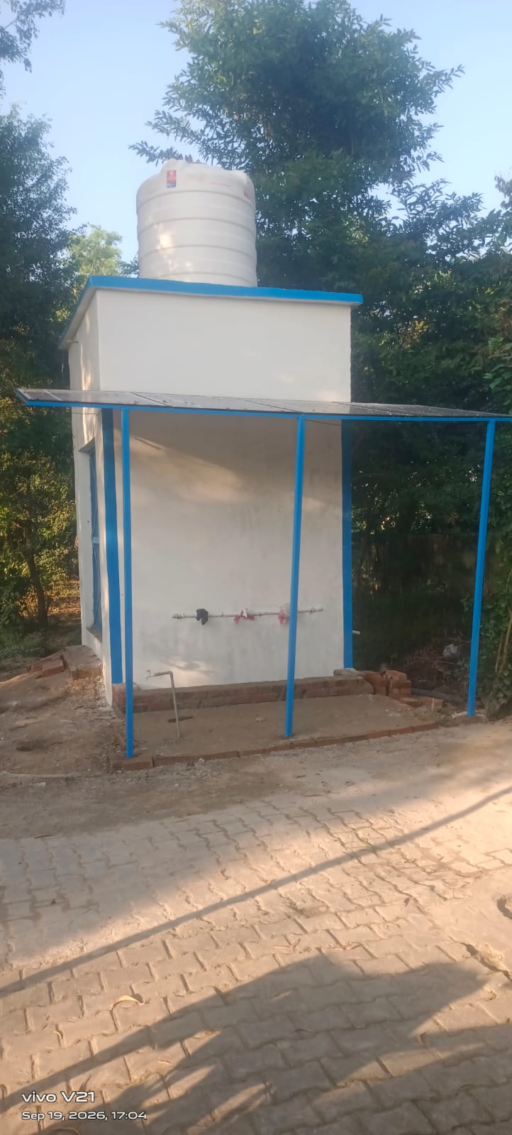 Completed plant and water point