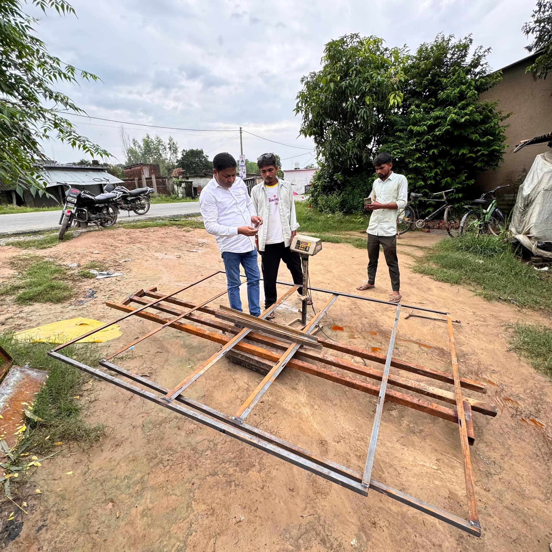 Construction inspection with village representatives