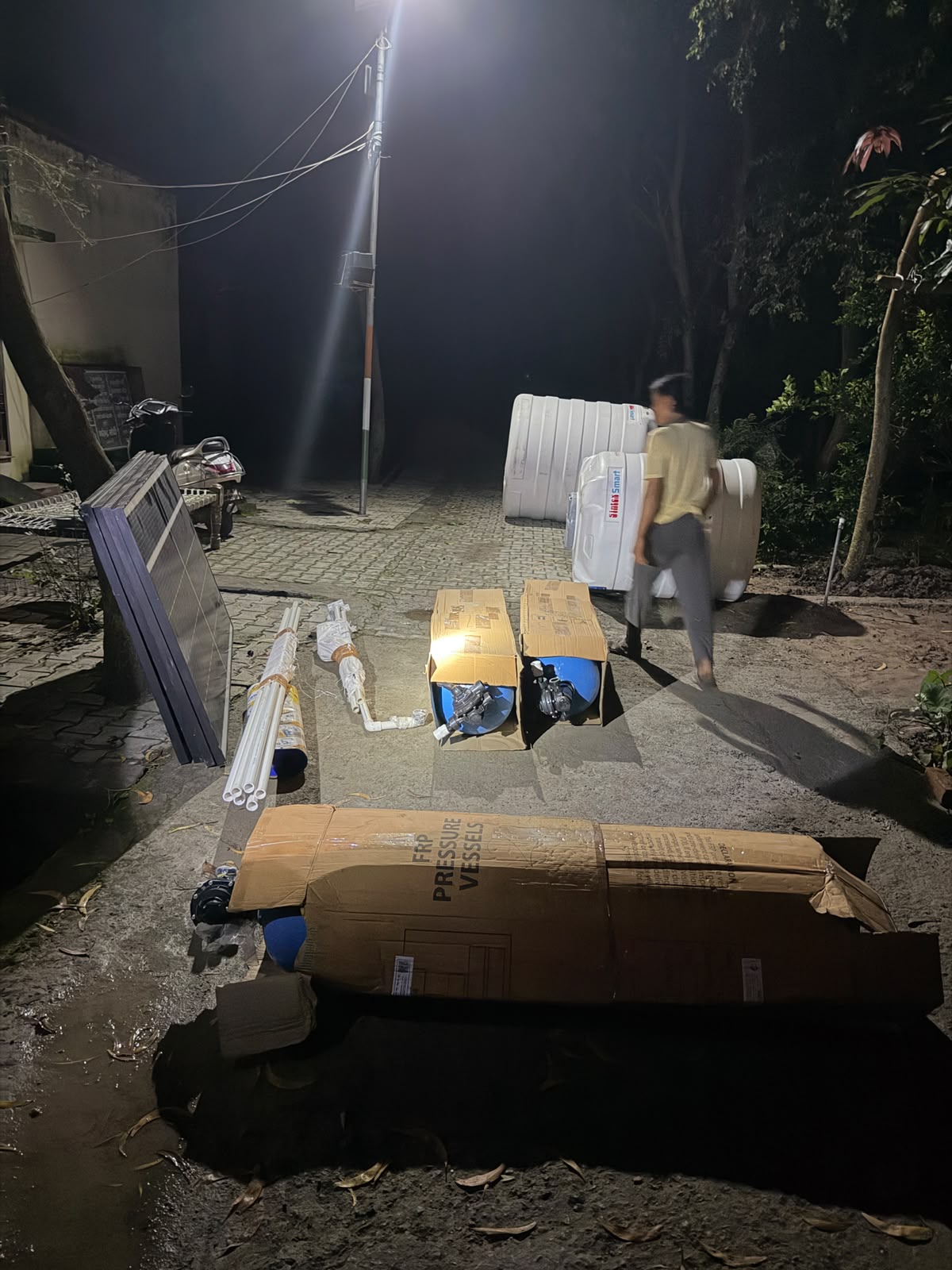 Treatment equipment arrives